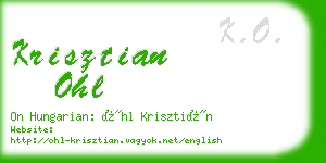 krisztian ohl business card